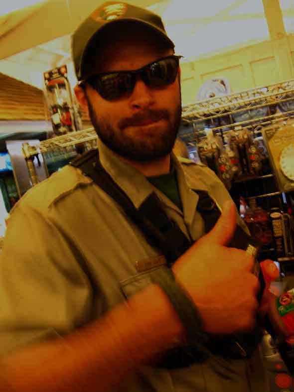 Yosemite National Park Bear Ranger in Tuolumne Meadows.